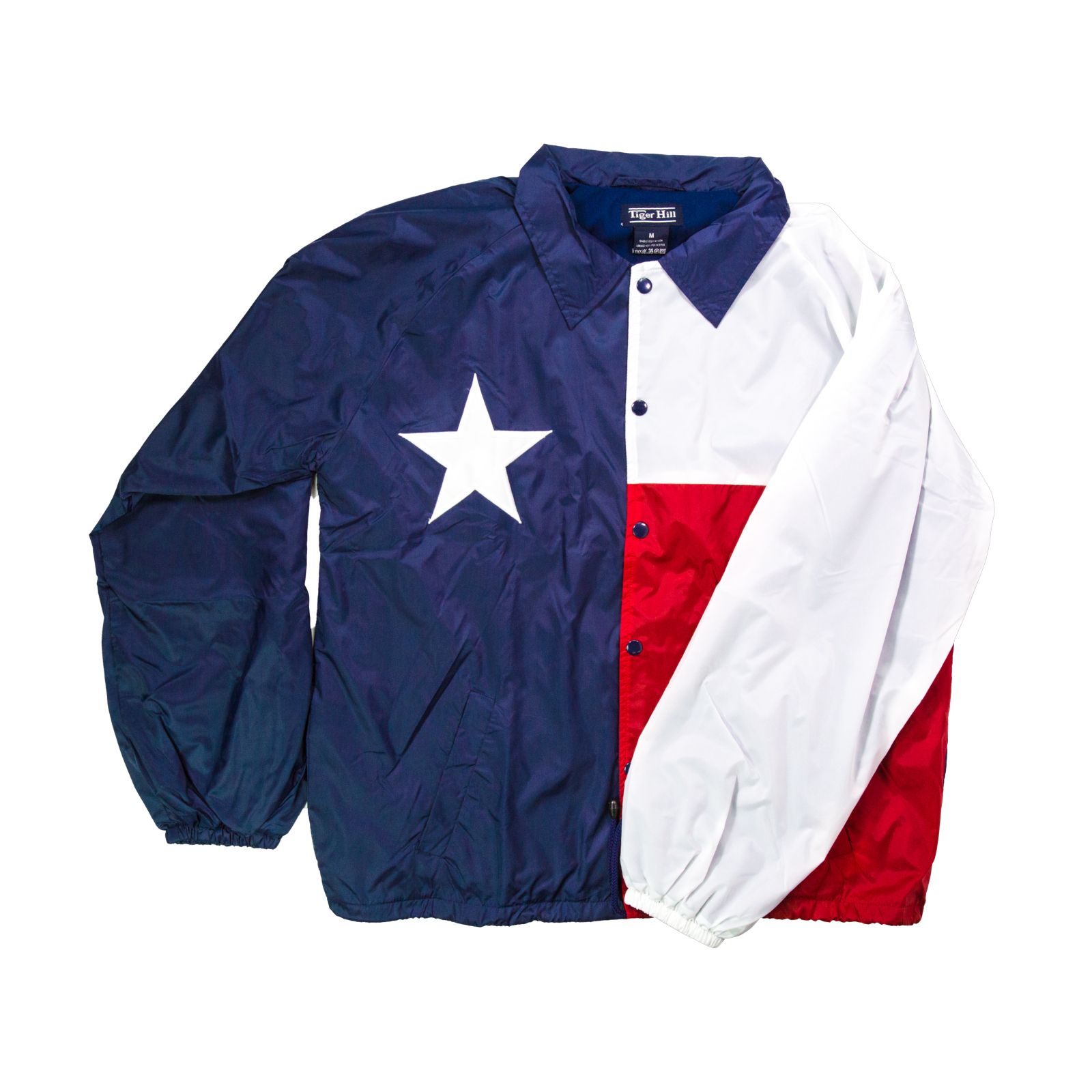 Texas State Flag Nylon Windbreaker Jacket Texas Capitol Gift Shop
