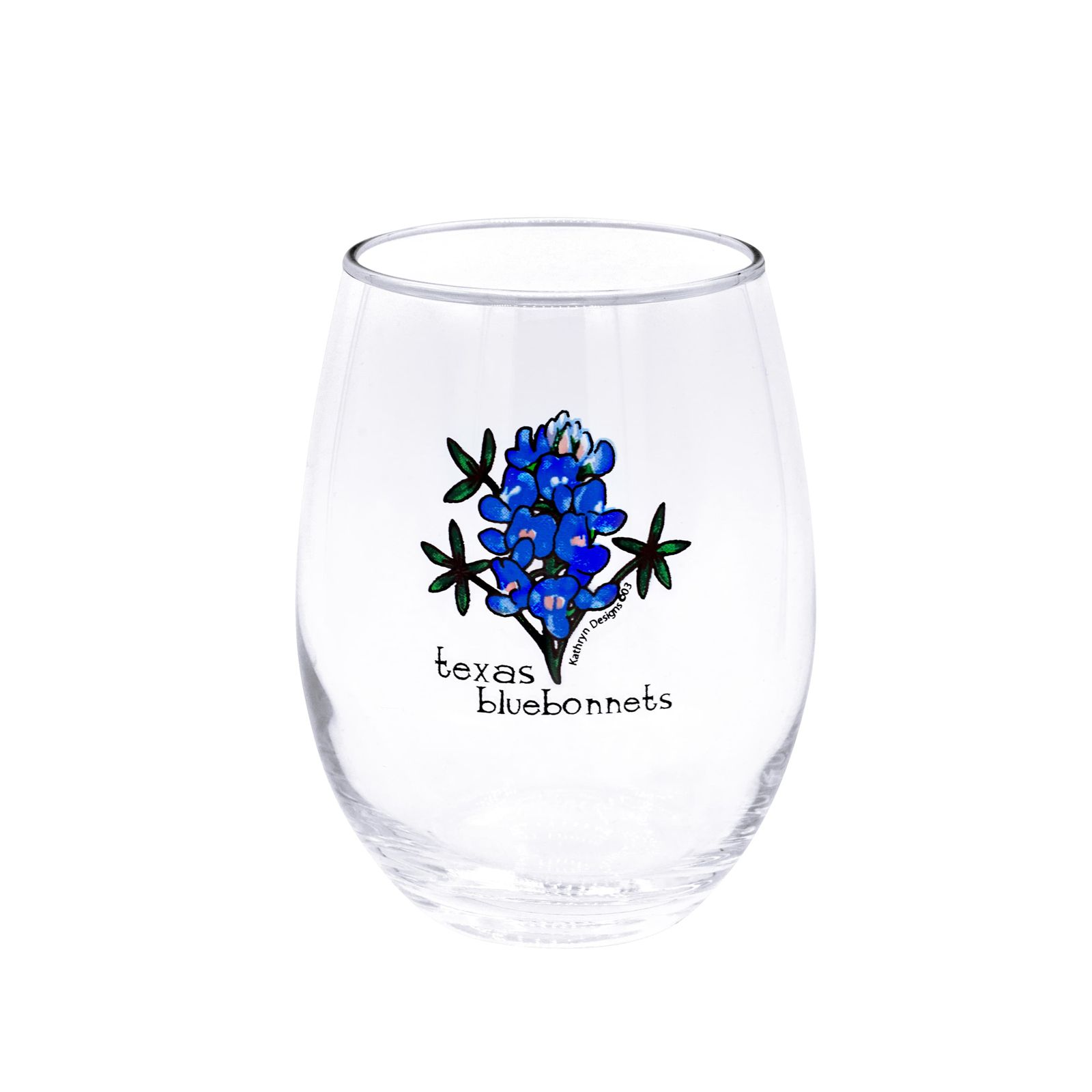 Texas Stemless Wine Glass Texas Capitol Gift Shop