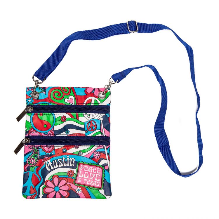 Austin: Peace, Love, and Texas Vinyl Cross Body Bag