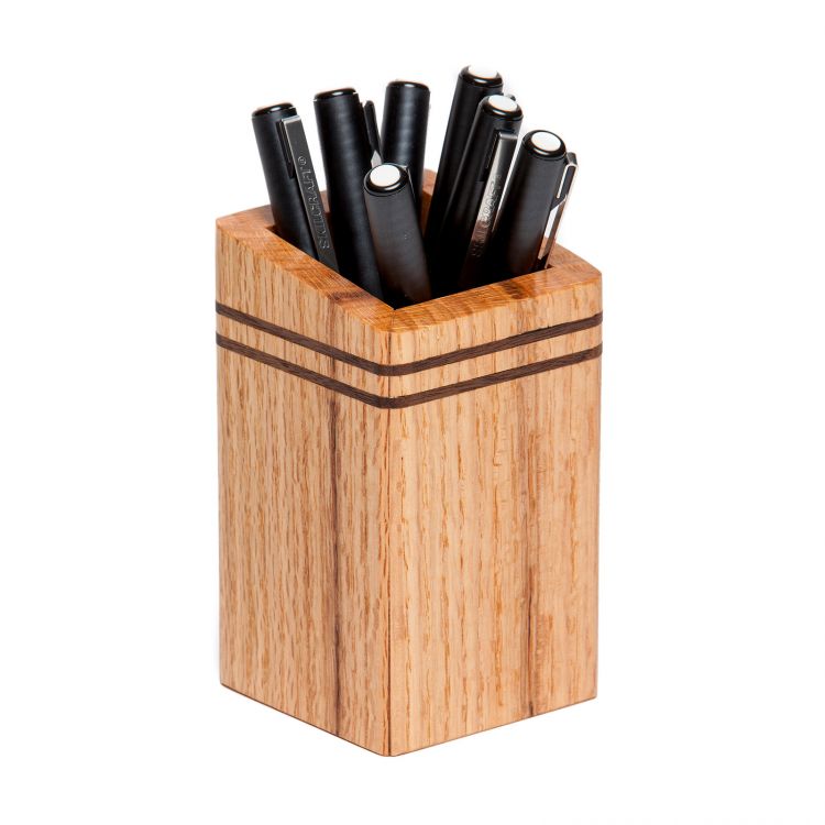 Capitol Wood Desk Pencil Cup