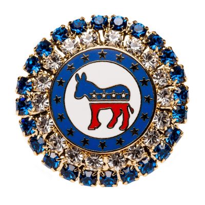 Democrat Blue Stone Brooch