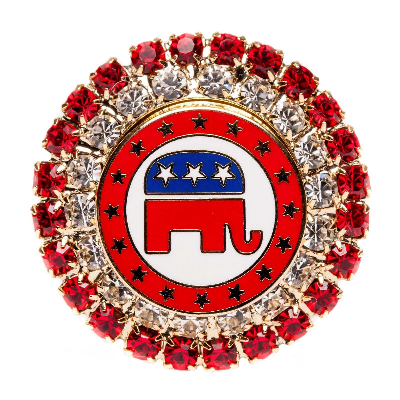 Republican Red Stone Brooch