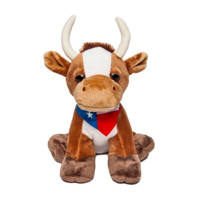 Longhorn with Texas State Flag Bandana Plush Toy