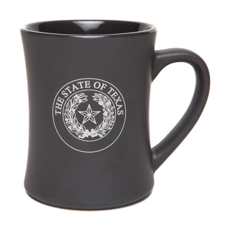 Texas State Seal Matte Grey Ceramic Mug