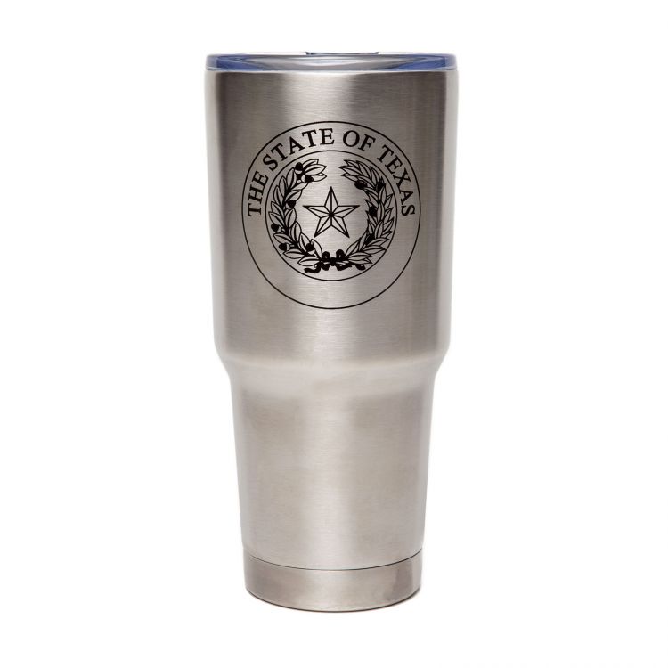 Texas State Seal Stainless-Steel Travel Tumbler