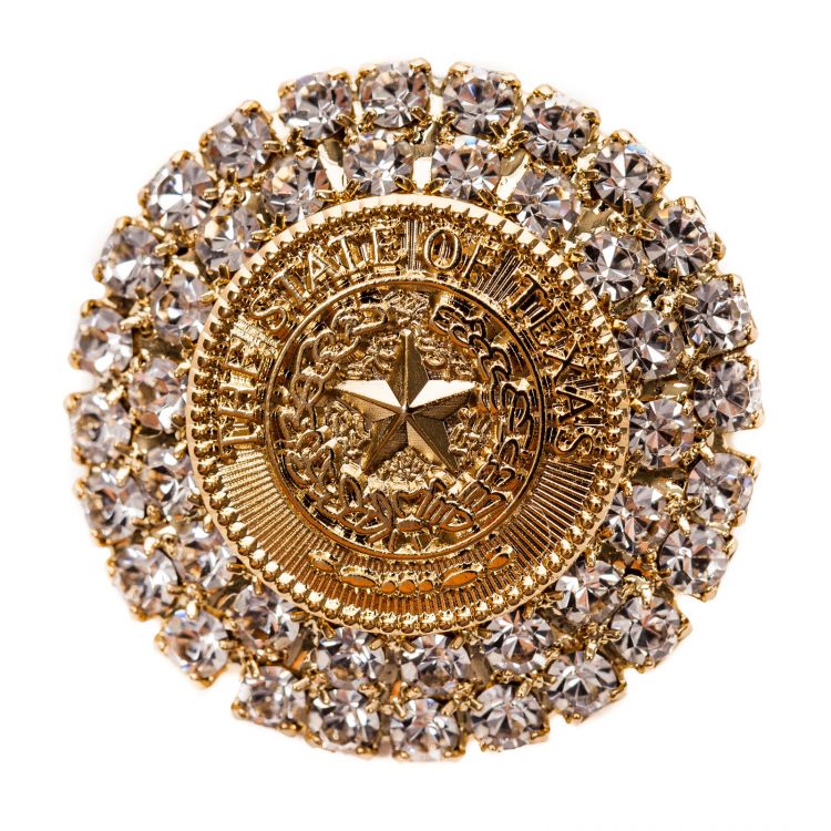 Texas State Seal Gold-Tone Brooch