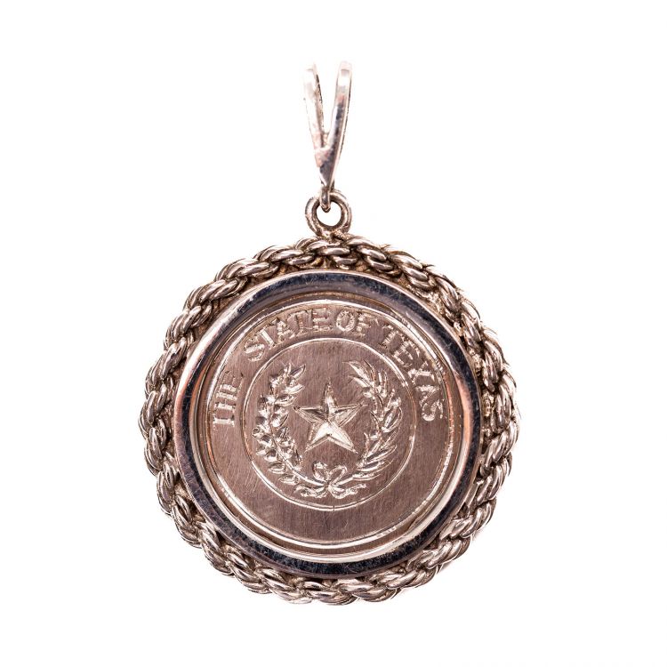 Texas State Seal Sterling Silver Pendant