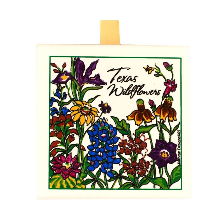 Texas Wildflowers Ceramic Stand-up Message Clip
