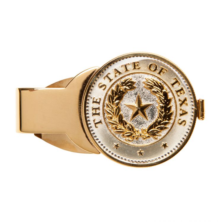 Texas State Seal Gold-Plated Money Clip