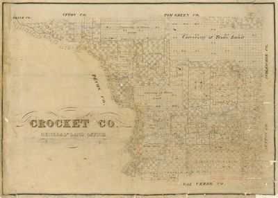Unknown 19th Century American Mapmaker Crockett County, ca. Late 1800s