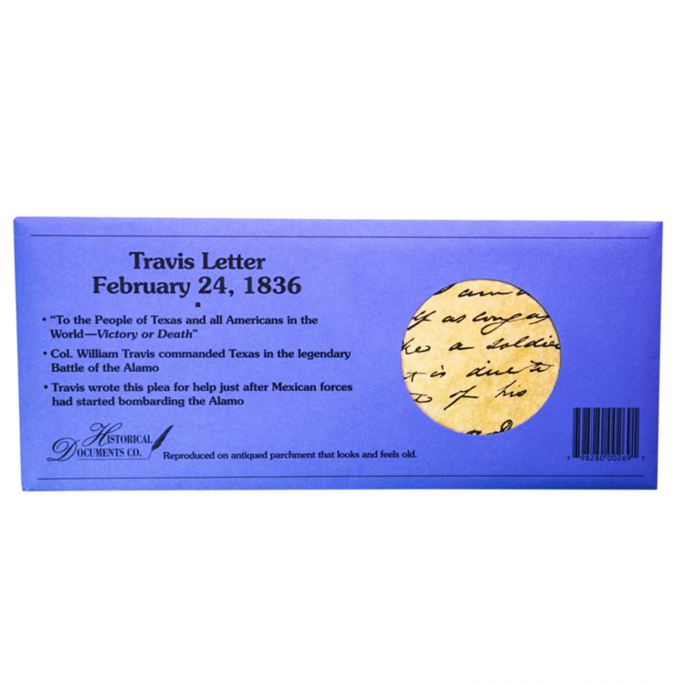 Replica Travis Letter 1836