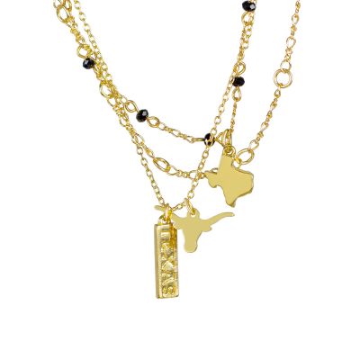 Texas Three Chain Gold-Tone Necklace