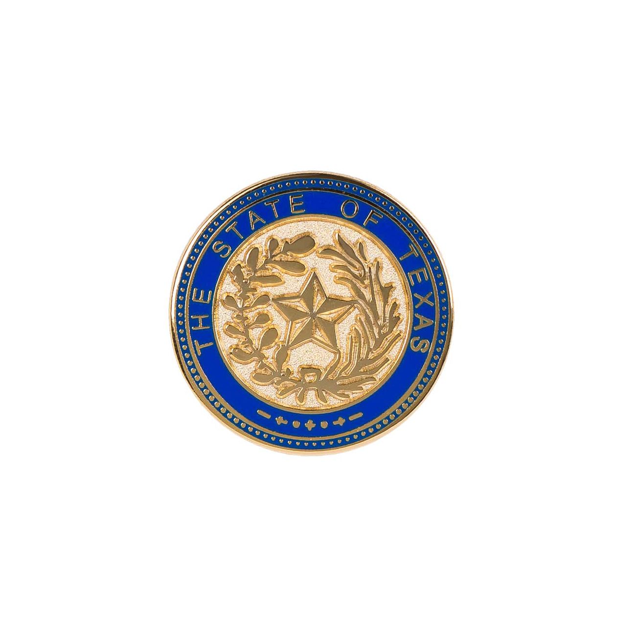 Texas State Seal Gold-Tone Lapel Pin