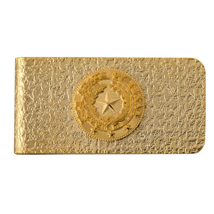 Texas State Seal Gold-Tone Money Clip