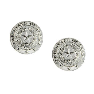 Texas State Seal Silver-Plated Earrings