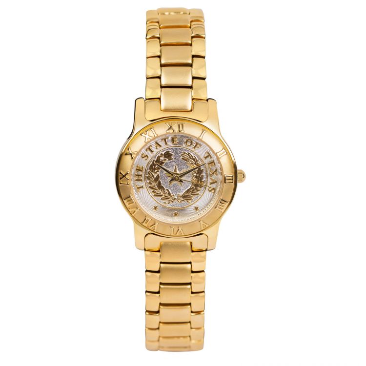 Texas State Seal Gold Watch - Small