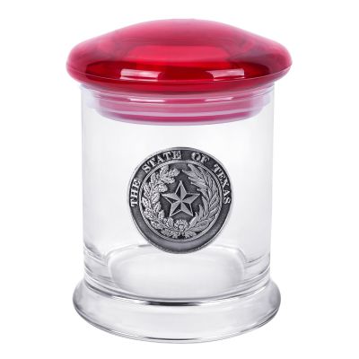 Texas State Seal Glass Candy Jar