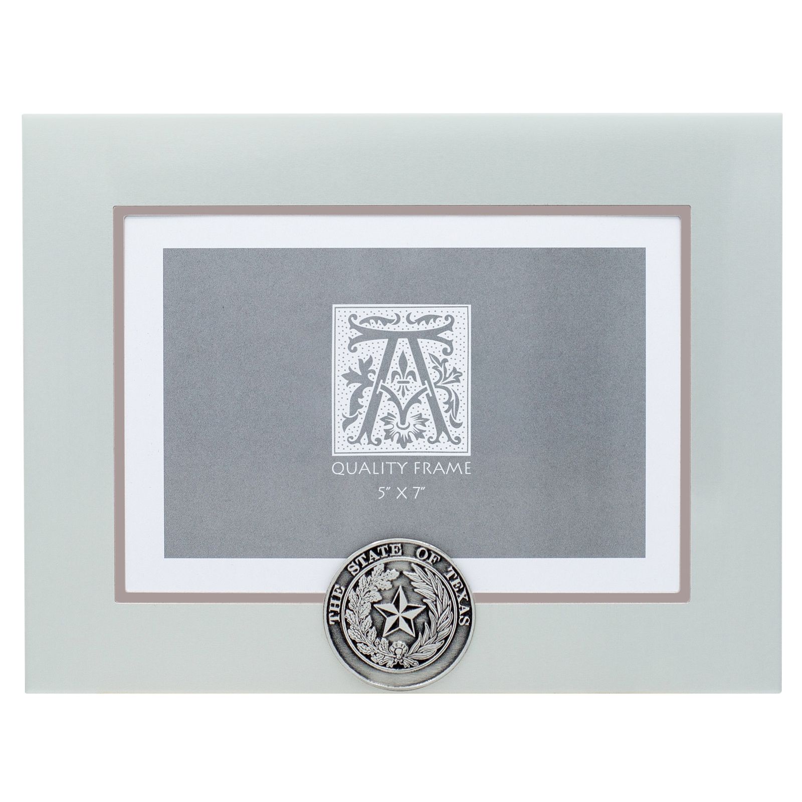 Texas State Seal Metal Picture Frame - Silver