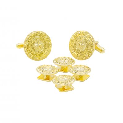 Texas State Seal Gold-Tone Tuxedo Set