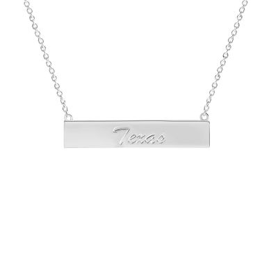 Texas Bar Silver-Tone Necklace