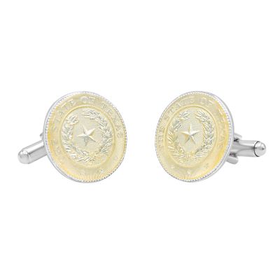 Texas State Seal Two-Tone Cuff Links
