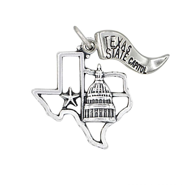 Texas State Capitol Dome Silver Charm