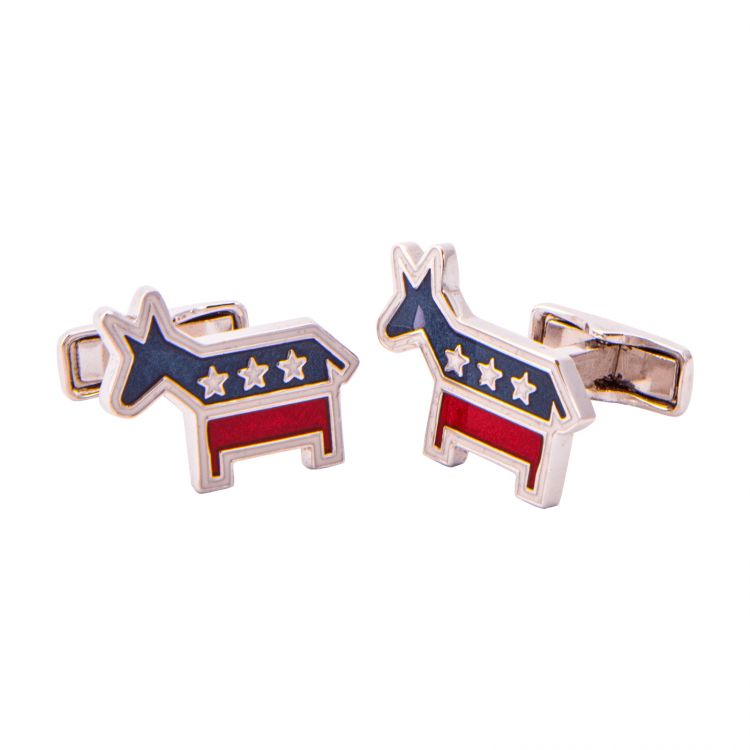 Democrat Sterling Silver Cuff Links