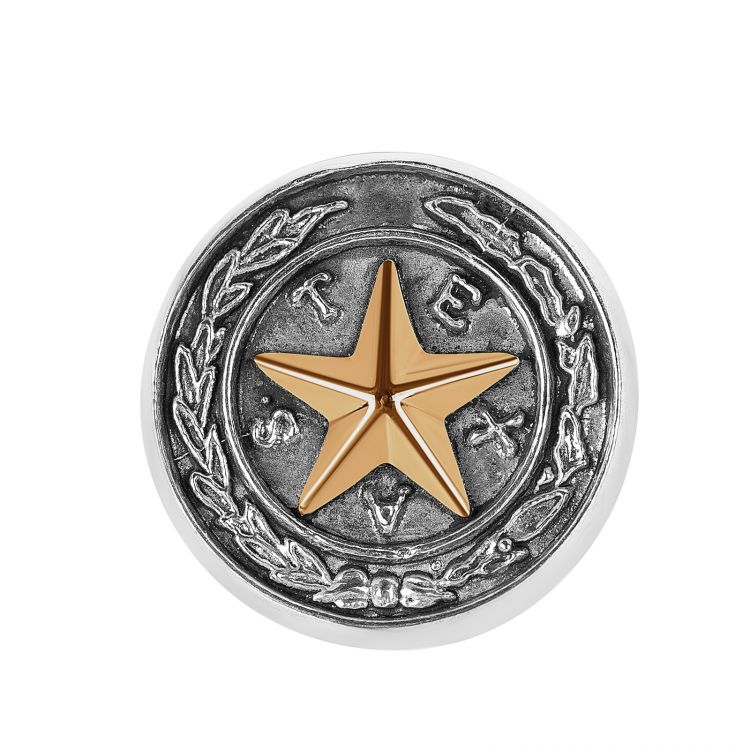 Texas State Capitol Chandelier Motif Sterling Silver Lapel Pin