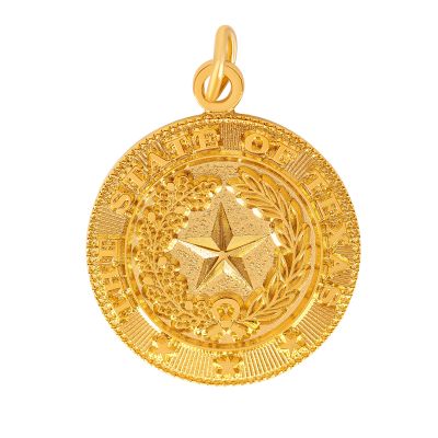 Texas State Seal Brass Charm