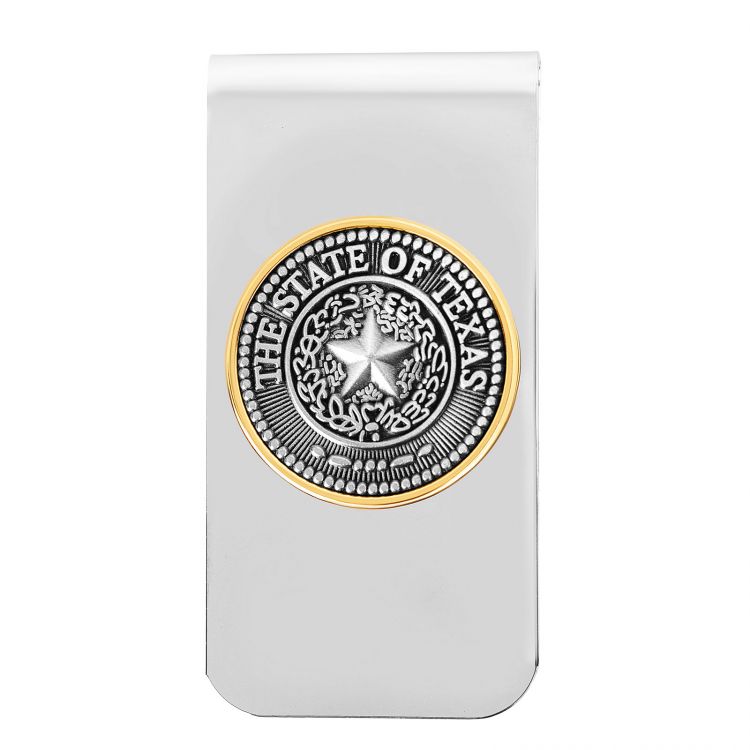 Texas State Seal Metal Money Clip
