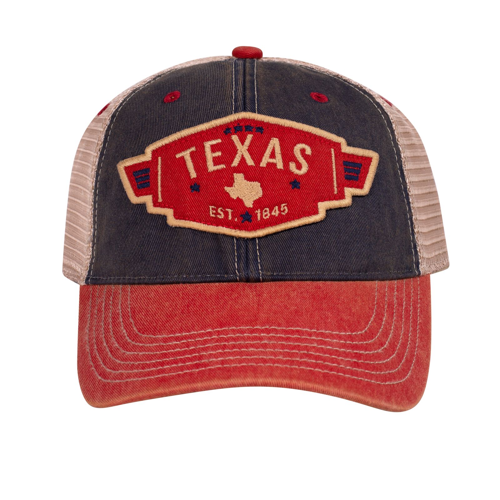 Texas Navy And Red Trucker Hat