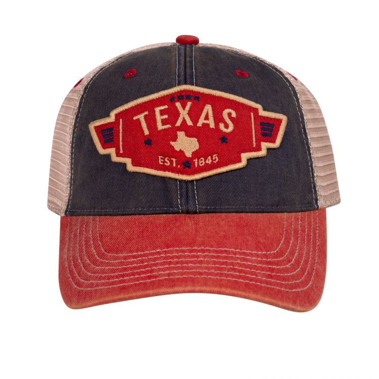 Texas Navy and Red Trucker Hat