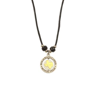 Texas State Capitol Silver-Tone Spinner Necklace