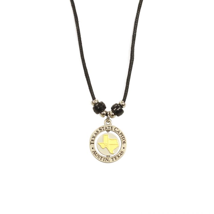 Texas State Capitol Silver-Tone Spinner Necklace