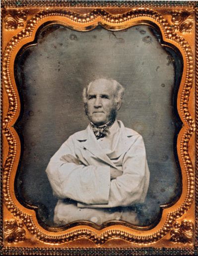 photographer unknown Sam Houston wearing white duster coat, c. 1859