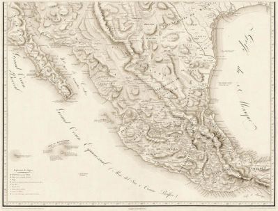 Alexandre Humboldt Carte Generale du Royaume de la Nouvelle Espagne, Pt.2, 1804