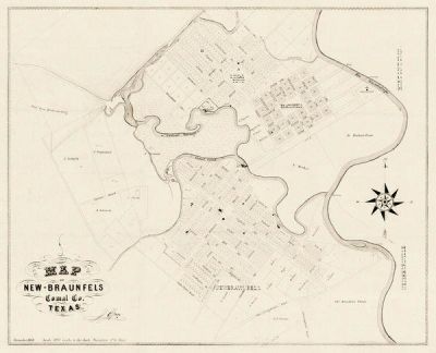 J.J. Groos Map of New Braunfels, Comal County, Texas, 1868