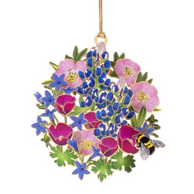TXCGSORN Bumble Bee with Wildflowers Ornament