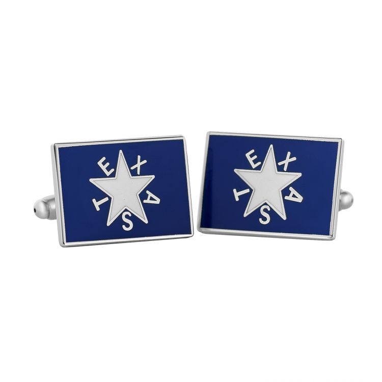 First Flag of the Republic of Texas Cuff Links - Blue
