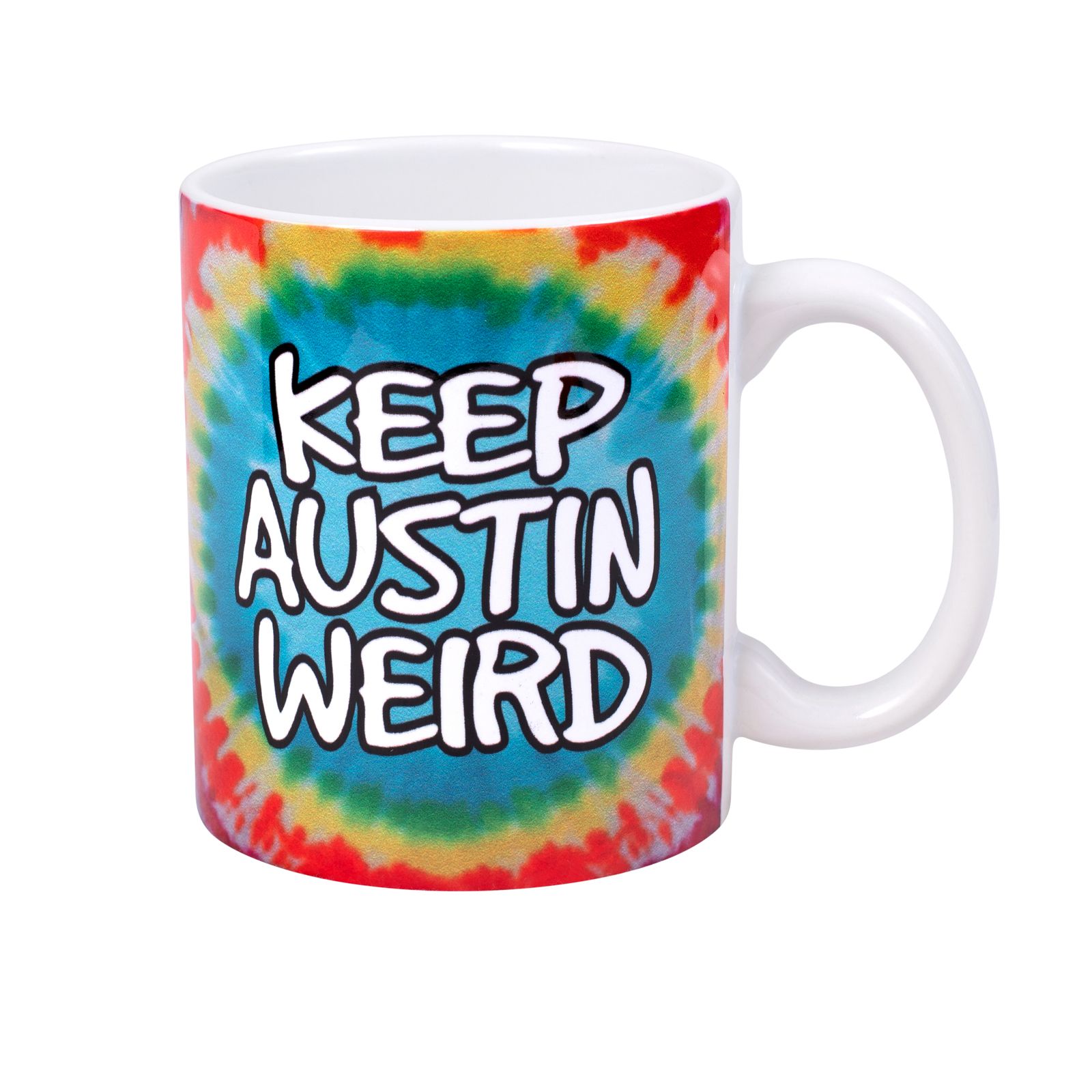 Keep Austin Weird Ceramic Tie-Dye Mug