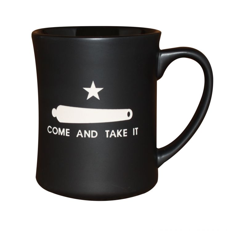 Gonzales Flag Deep Etched Matte Mug - Black