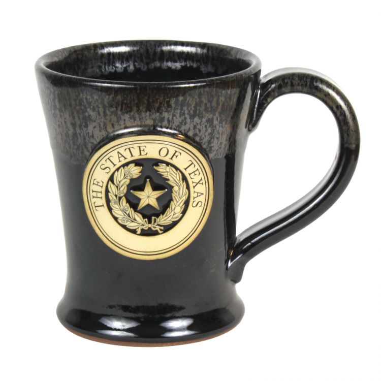 Silver Texas State Seal Stoneware Mug