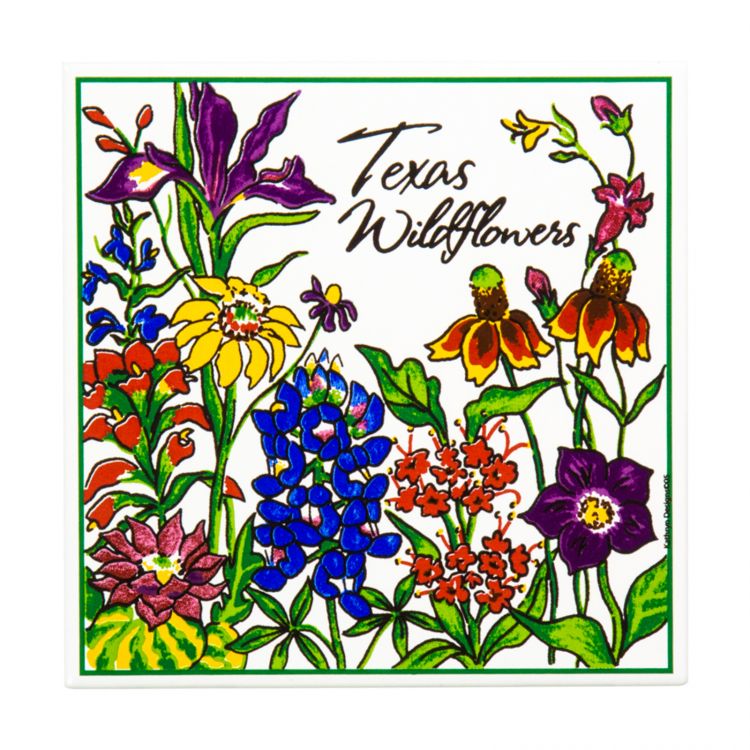Texas Wildflower Ceramic Trivet