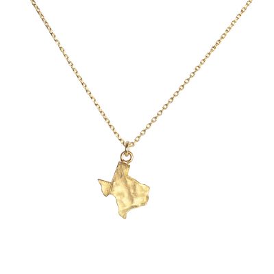 Texas Hammered Gold Necklace