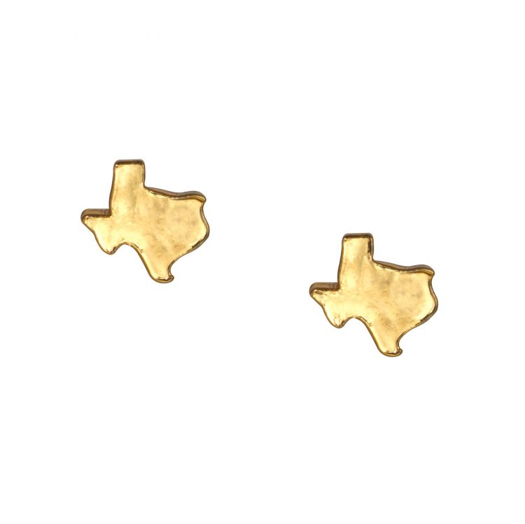 Texas Gold Stud Earrings