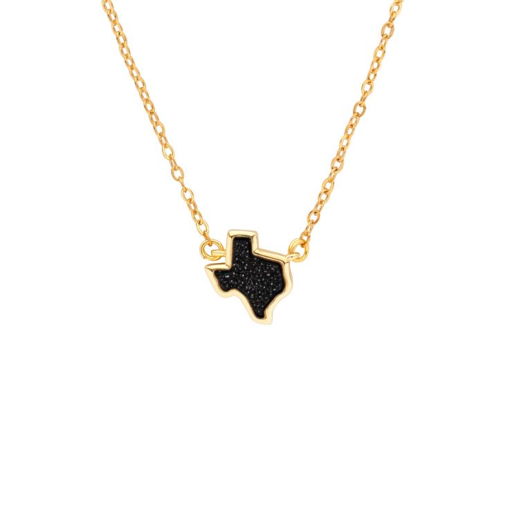 Texas Druzy Necklace - Black