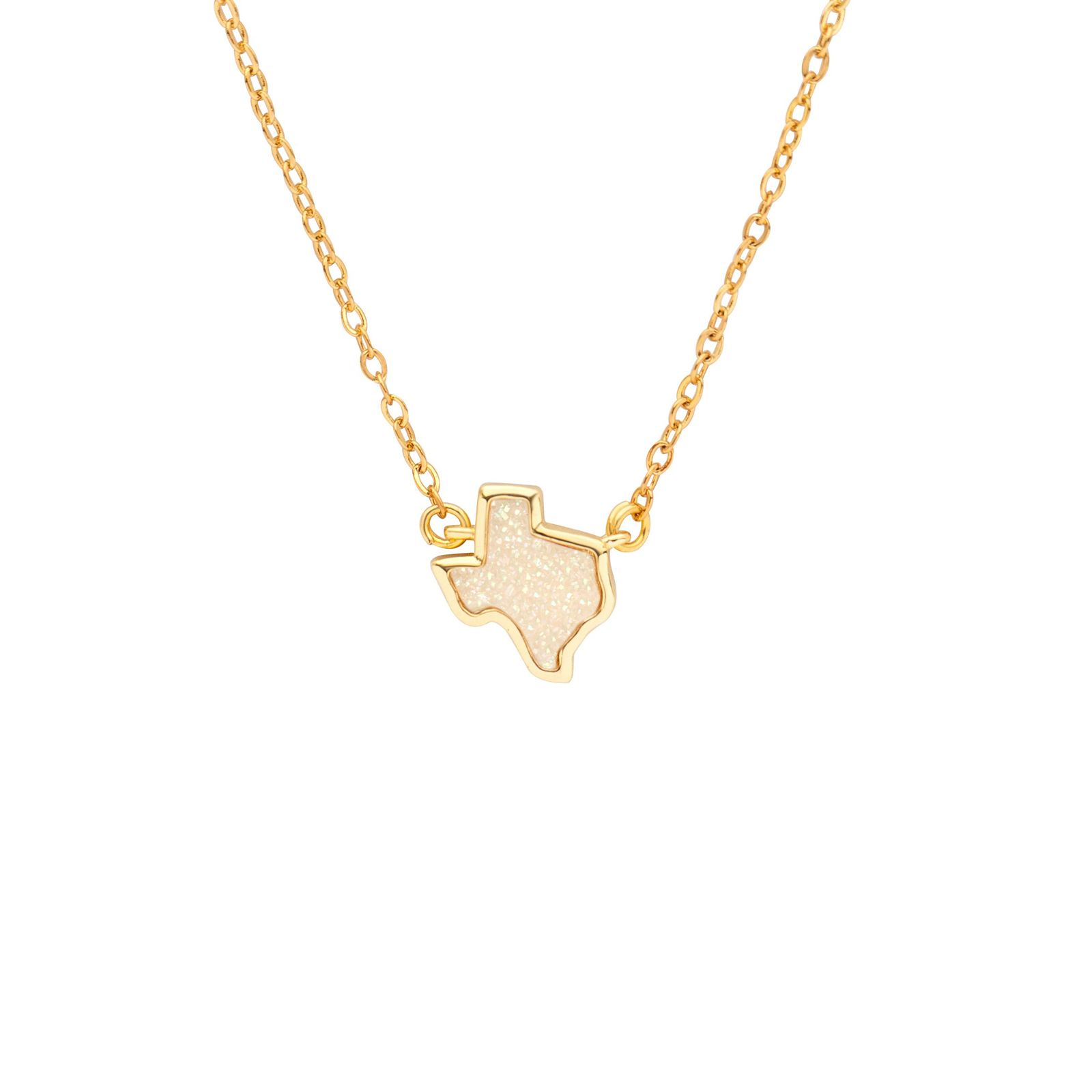 Texas Druzy Necklace - White