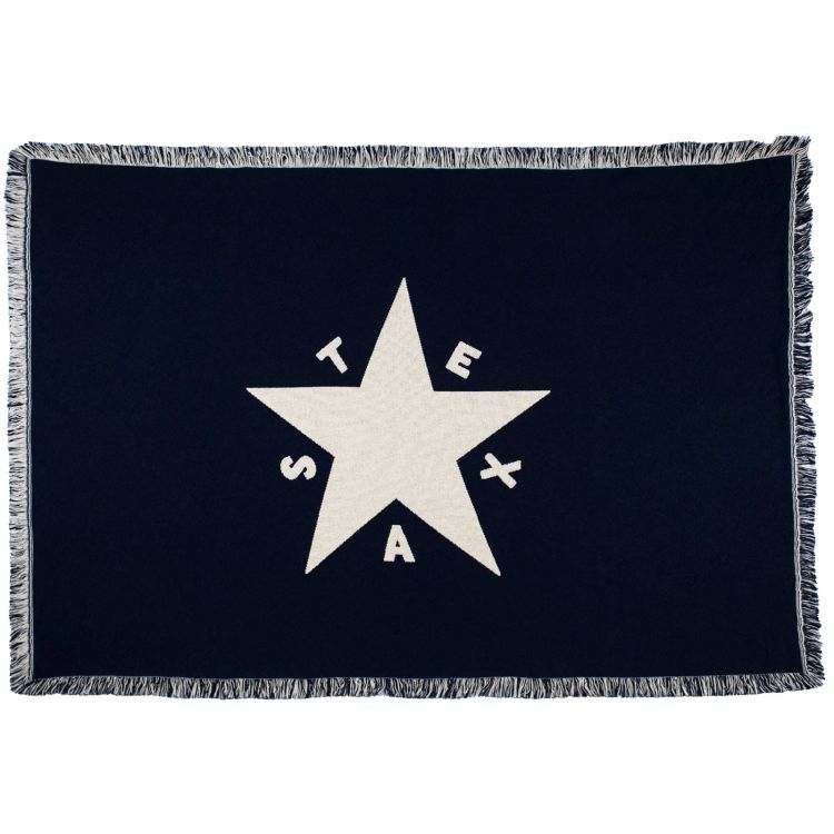 First Flag of the Republic of Texas Cotton Jacquard Throw