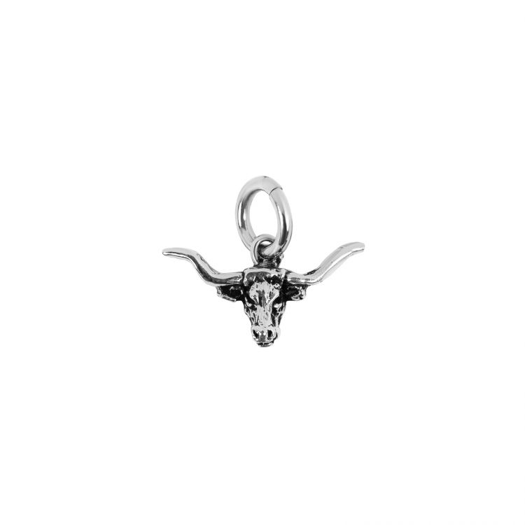 Longhorn Steer Sterling Silver Charm