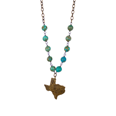 Texas Turquoise Chain Necklace